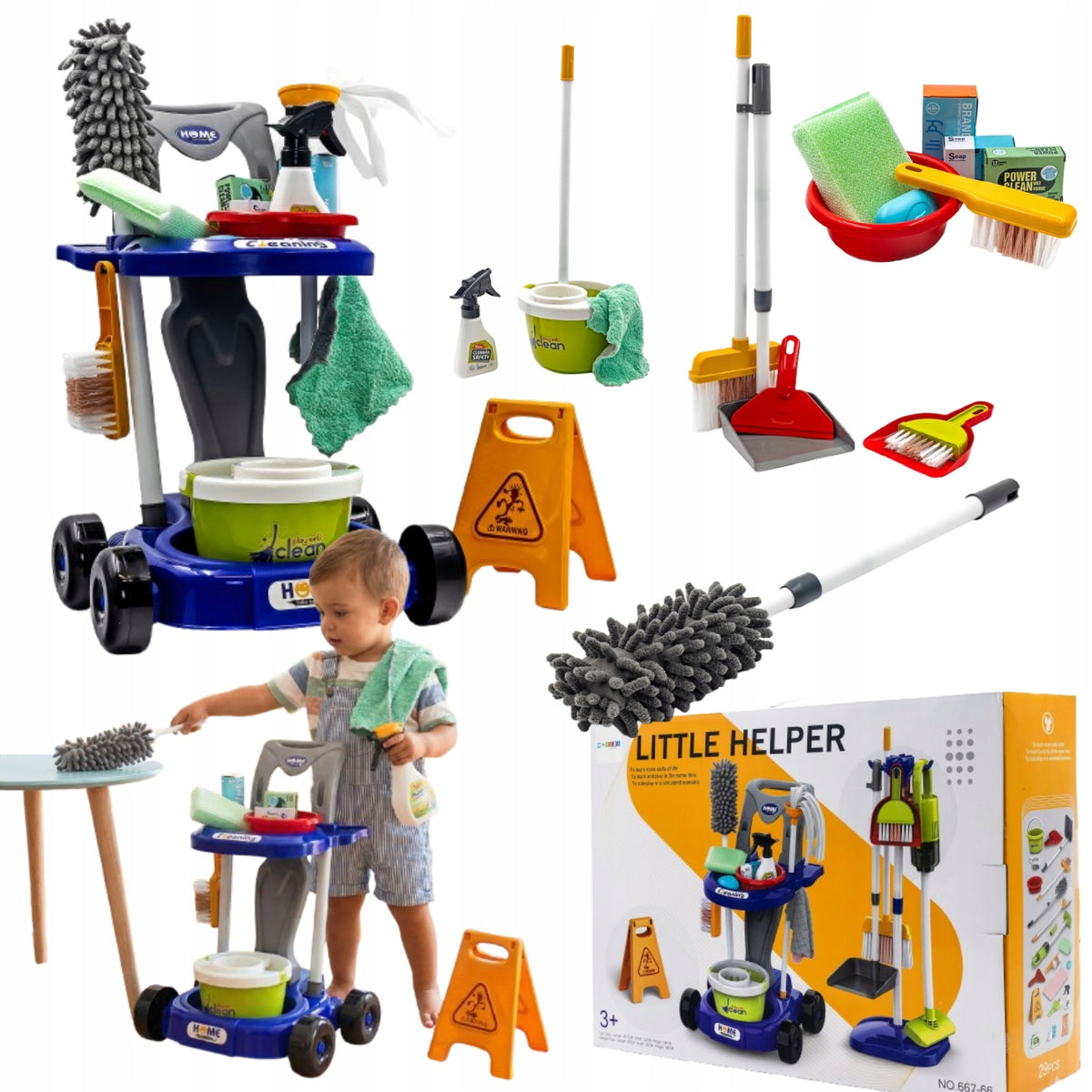 BABY CLEANING KIT BABY CLEANING CART MOP VACUUM CLEANER