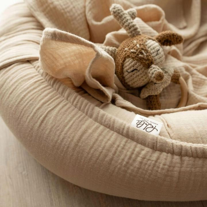BABY COCOON PALULLI PREMIUM 100X60 CM MUSLIN BEIGE OEKO-TEX Brand Palulli