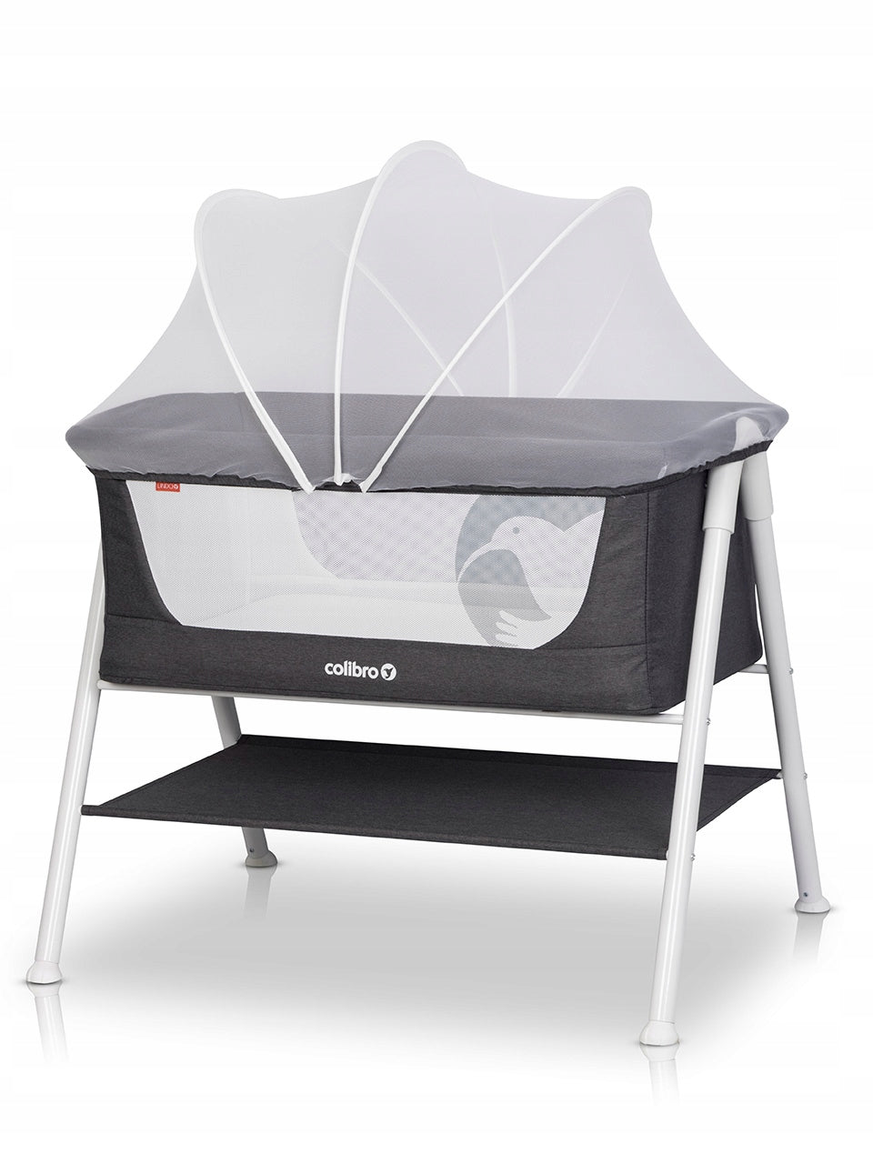 BABY COT WITH MATTRESS LINDO MOSQUITO NET NON-SLIP FEET LIGHT