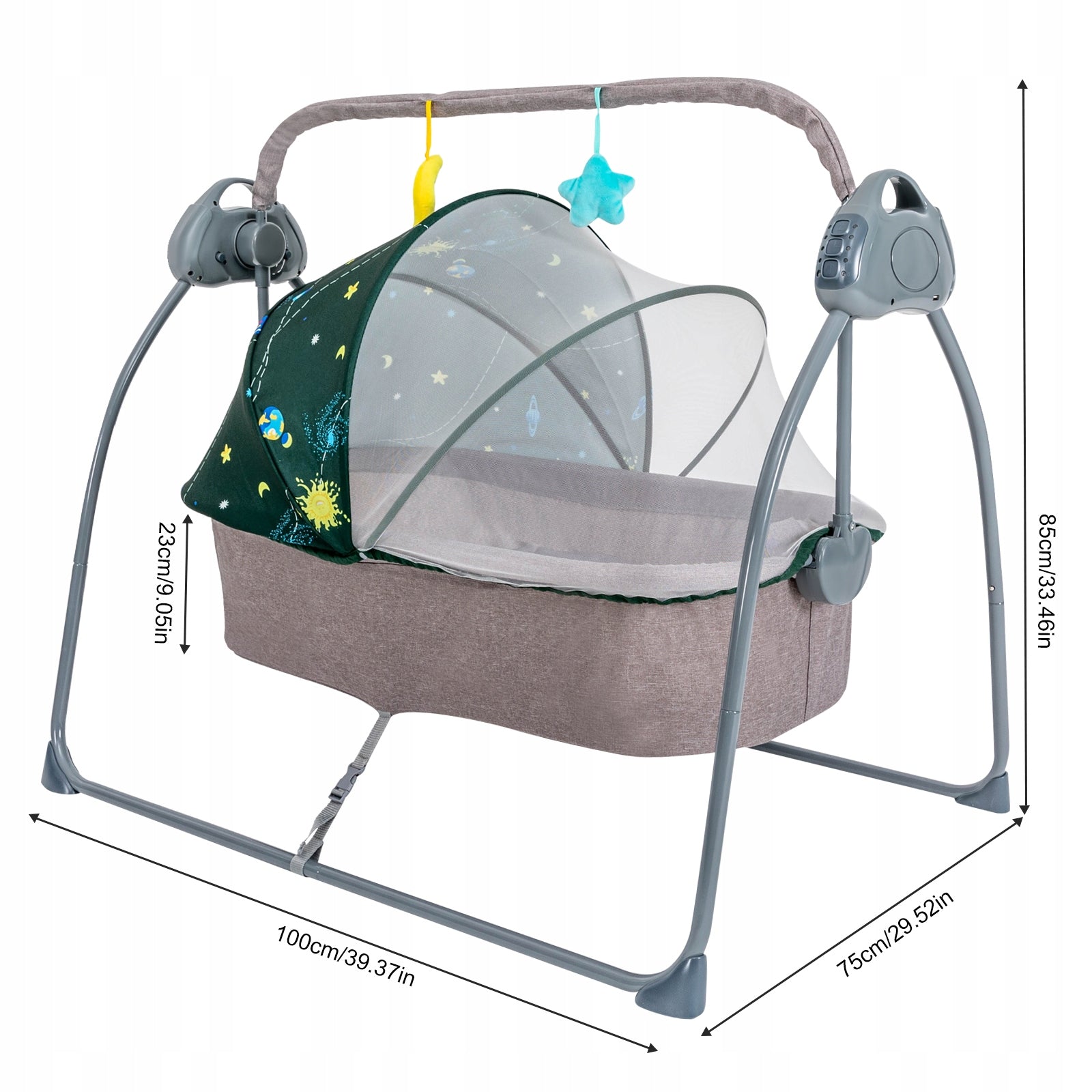 BABY CRADLE SWING 5 SPEED AUTO ROCKING CHAIR BED FOR 0-18 MONTHS Packaging status original