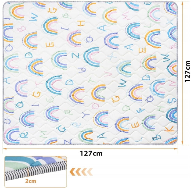 BABY CRAWLING MAT 127 x 127 CM NON-SLIP RAINBOW MOTIF Manufacturer code 6919463158019