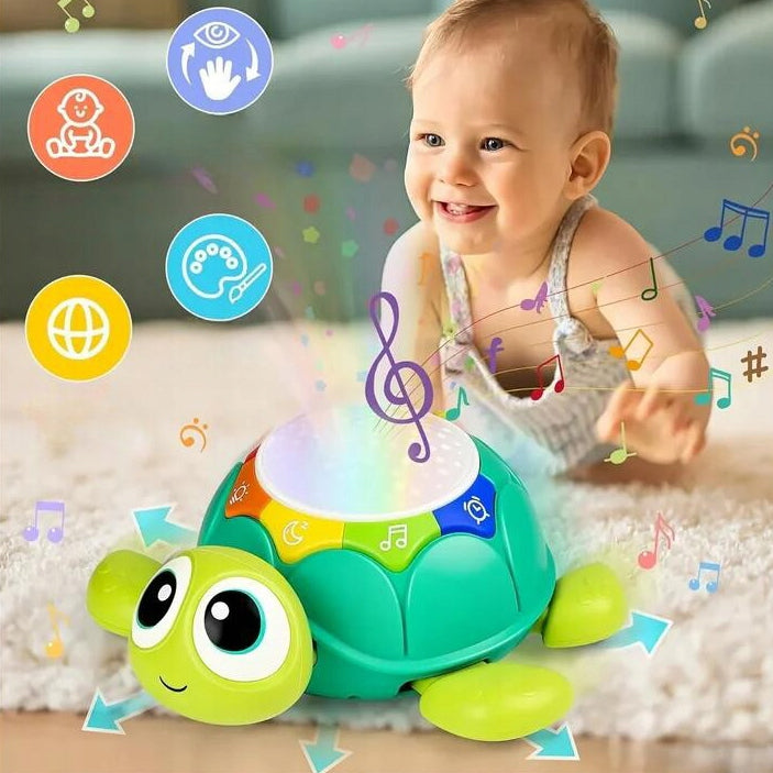 BABY CRAWLING TURTLE TOY SET, MUSICAL TURTLE TOY SET FOR KIDS 6-12 MONTHS Packaging status original