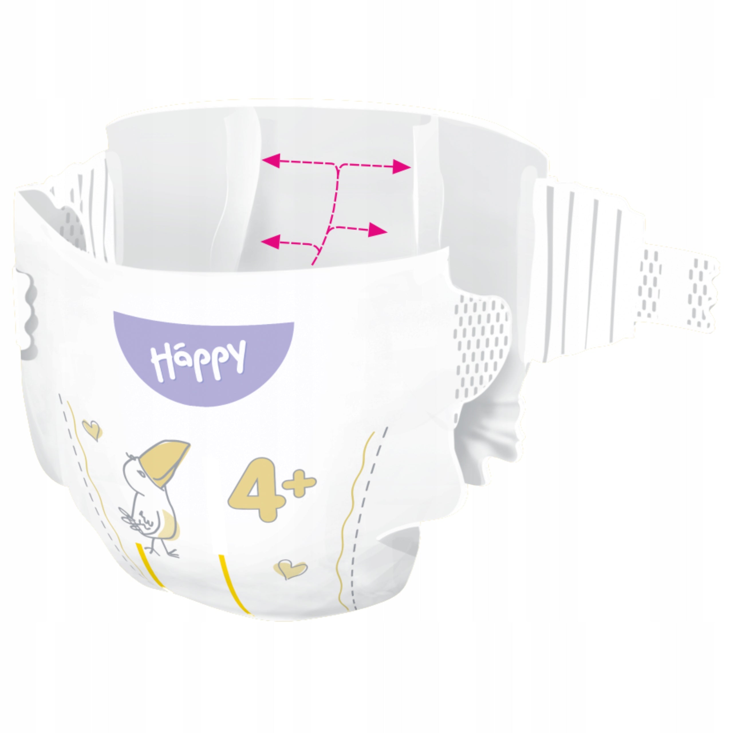 BABY DIAPERS BELLA HAPPY4+ MAXI PLUS 9-15KG 56PCS. Packaging status original