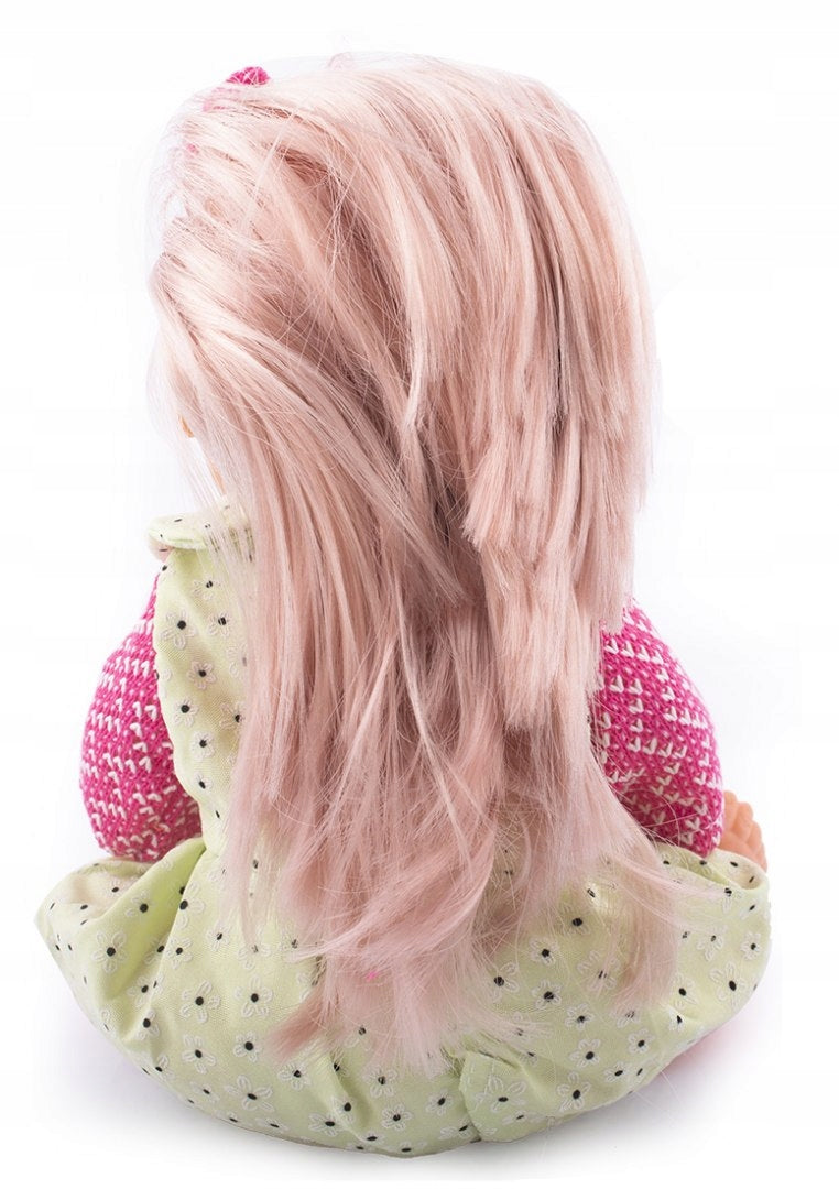BABY DOLL BABY FUNCTIONAL BABY PEE DRINKS CRYING + ACCESSORIES LENGTH HAIR 29CM Brand Świat Dziecka