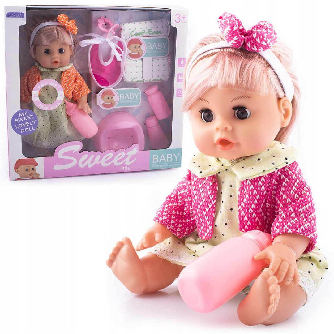 BABY DOLL BABY FUNCTIONAL BABY PEE DRINKS CRYING + ACCESSORIES LENGTH HAIR 29CM