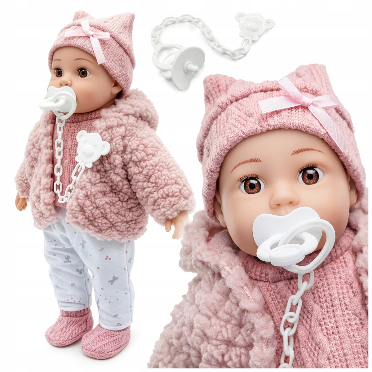 BABY DOLL LARGE 41 CM INTERACTIVE SPEAKS REALISTIC SOFT KINDERPLAY