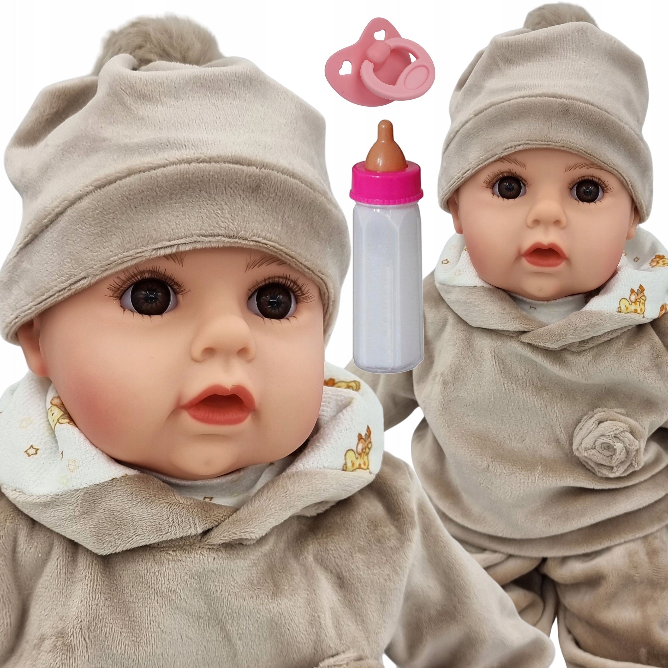 BABY DOLL SPEAKS AND SINGS in Polish 45CM+DRAGON+BOTTLE_742 EAN (GTIN) 5906058000939