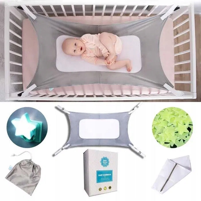BABY HAMMOCK FOR BED SUN LOUNGER COT + NIGHT LIGHT US STARS