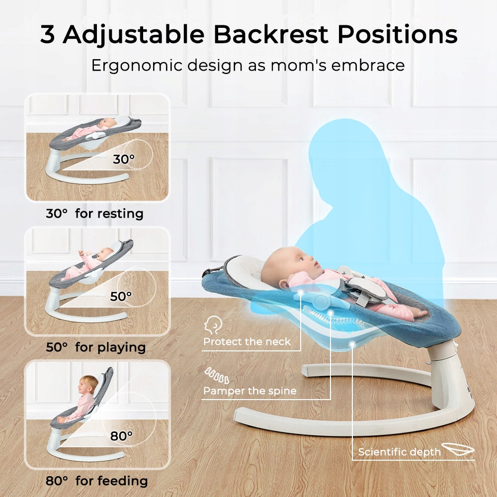 BABY LOUNGER ELECTRIC ROCKER NICEKIDS + BLUETOOTH REMOTE CONTROL Manufacturer code CV86T