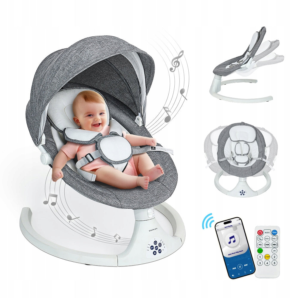 BABY LOUNGER ELECTRIC ROCKER NICEKIDS + BLUETOOTH REMOTE CONTROL