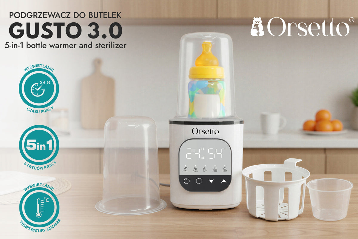 BABY MILK BOTTLE WARMER MULTIFUNCTIONAL GUSTO 5IN1 Manufacturer code 5905226112719