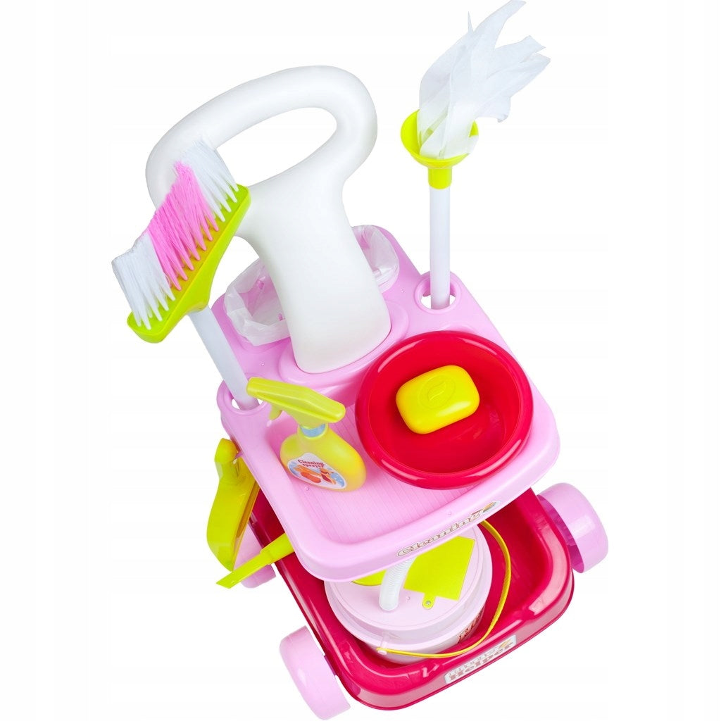 BABY MIX CLEANING TROLLEY WITH ACCESSORIES Color pink