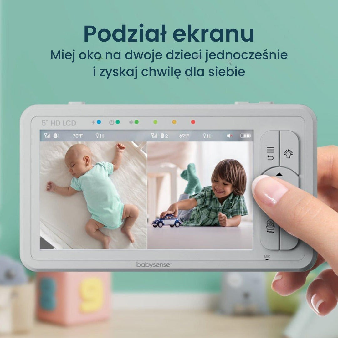 BABY MONITOR BABYSENSE HDS2 WITH TWO CAMERAS SCREEN 5" VOX WITHOUT WIFI Manufacturer code VIDEO HD S2