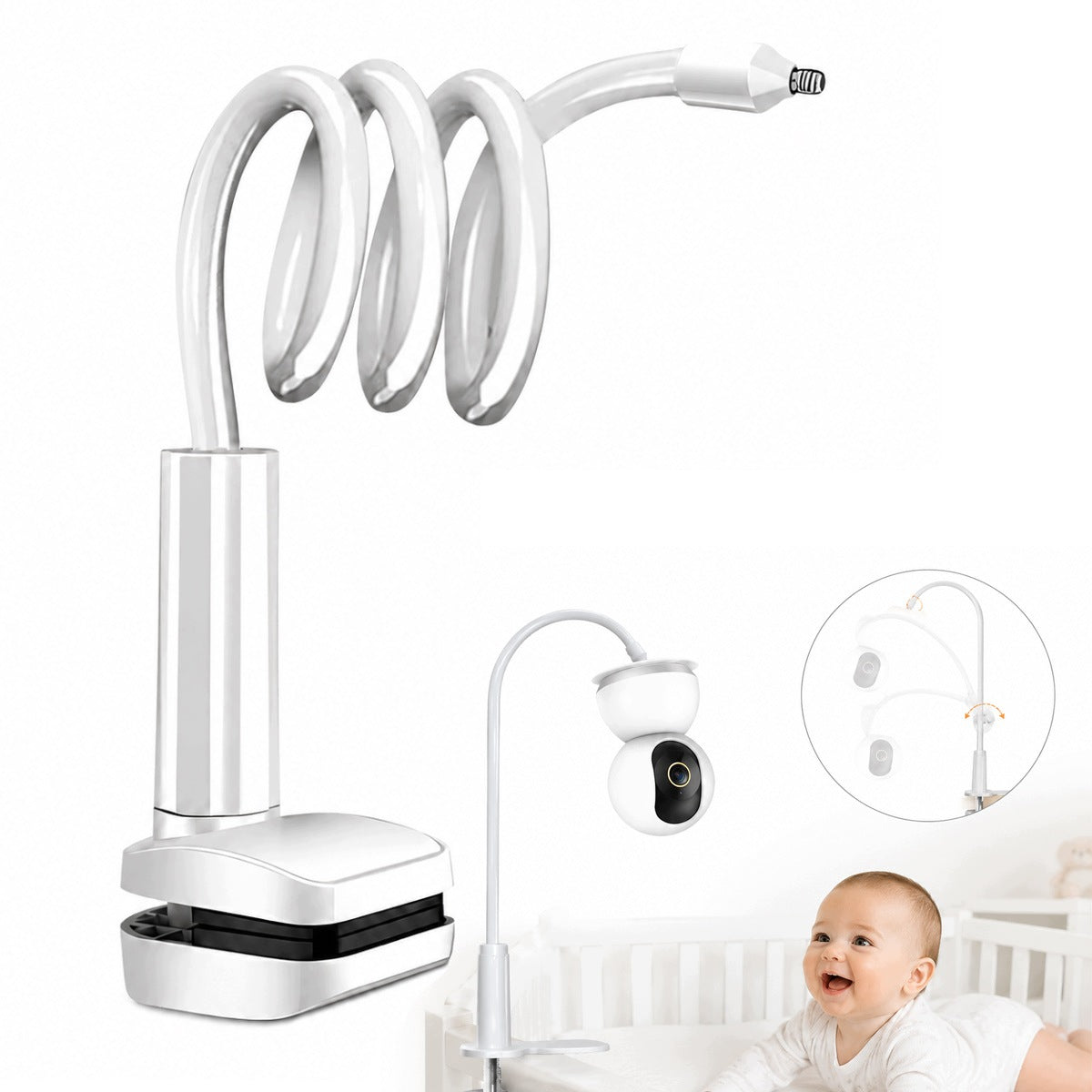 BABY MONITOR CAMERA HOLDER FOR CRIB UNIVERSAL