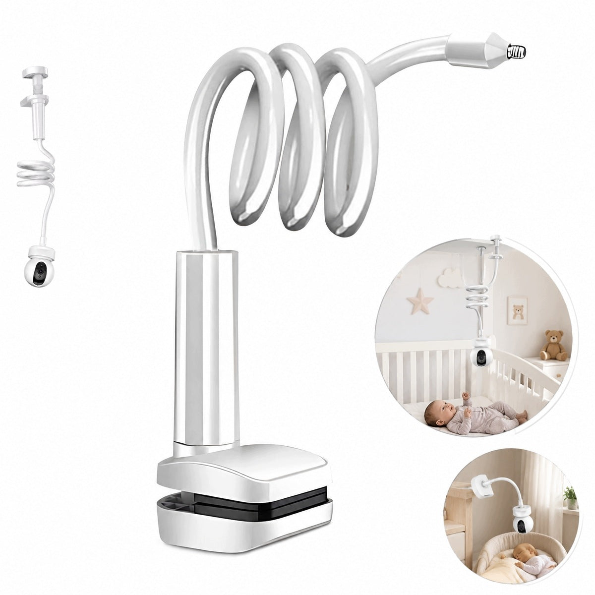 BABY MONITOR CAMERA HOLDER FOR UNIVERSAL CRIB