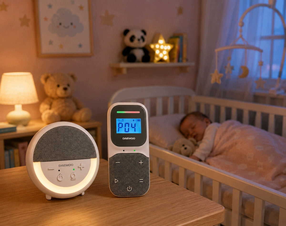 BABY MONITOR ELECTRONIC DIGITAL LCD LED LULLABIES PROJECTOR NIGHT LIGHT DAEWOO Packaging status original