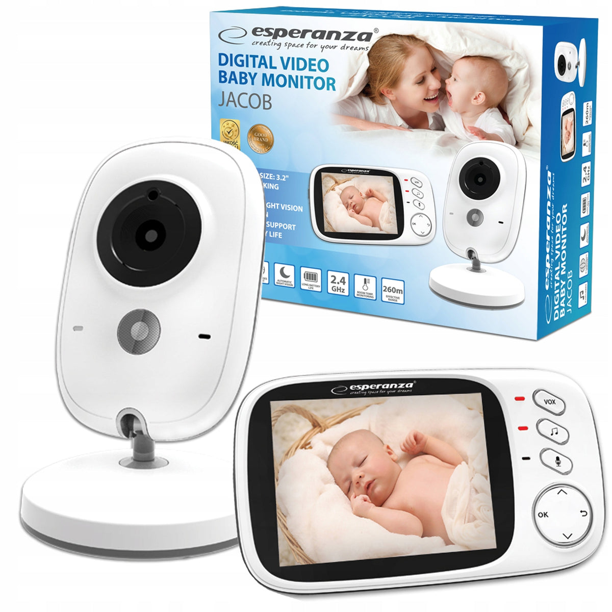 BABY MONITOR ELECTRONIC LIVE CAMERA LCD NIGHT MODE LCD SCREEN WITH MICROPHONE Manufacturer code EHM002