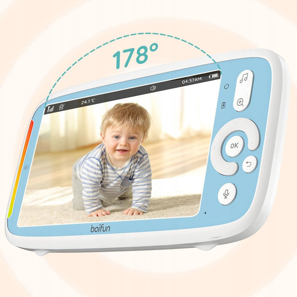 BABY MONITOR FULL HD 5" LCD WIFI 3050MAH AKU ZOOM 1/2/3x Medical device no