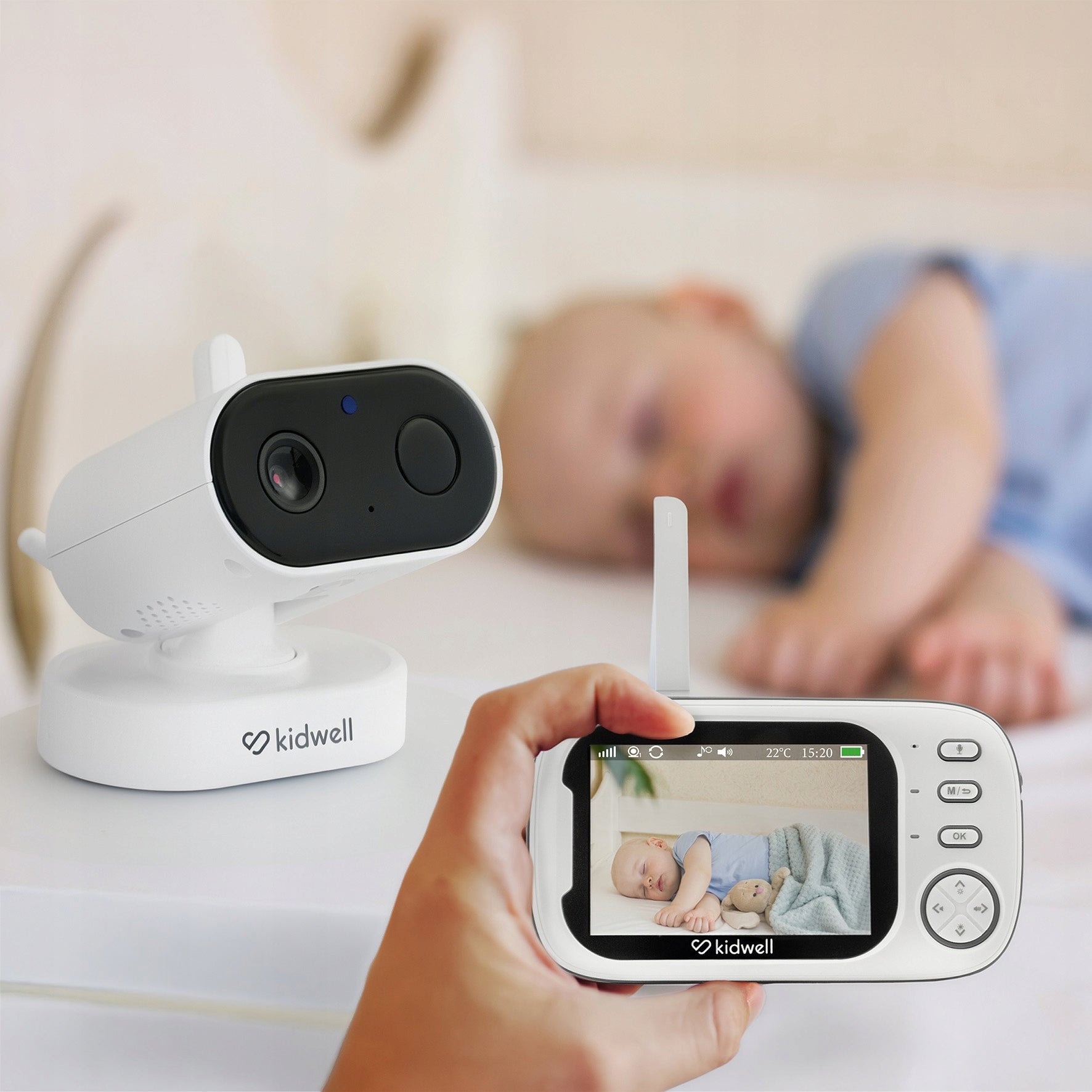 BABY MONITOR KIDWELL VILLA WITH LIVE CAMERA NIGHT MODE 4x ZOOM Manufacturer code NIELWIL01A0