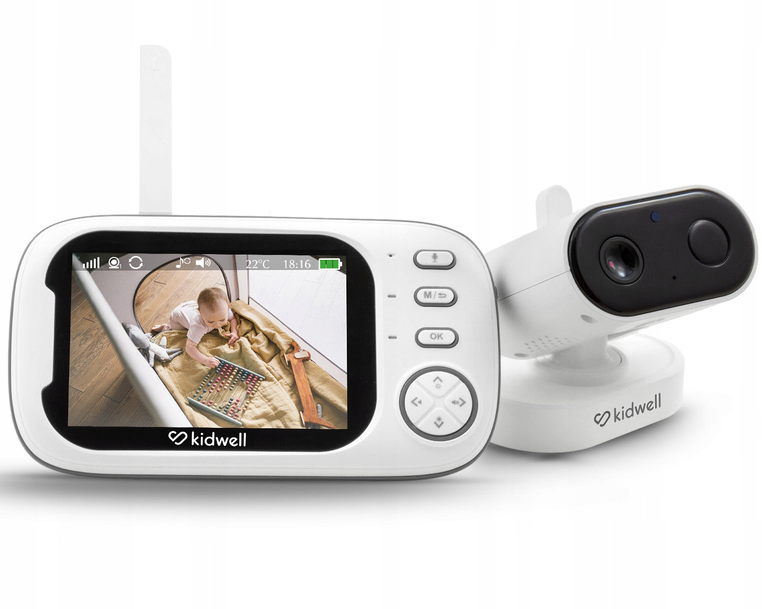 BABY MONITOR KIDWELL VILLA WITH LIVE CAMERA NIGHT MODE 4x ZOOM Packaging status original