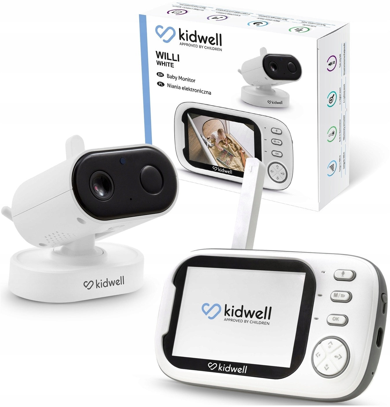 BABY MONITOR KIDWELL VILLA WITH LIVE CAMERA NIGHT MODE 4x ZOOM