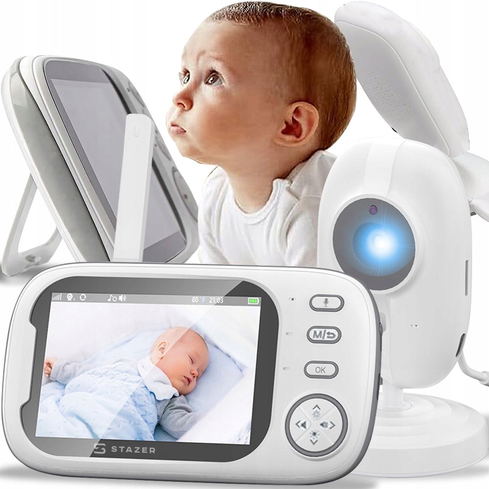 BABY MONITOR LIVE CAMERA NIGHT MODE THERMOMETER IPS HD 2000MAH