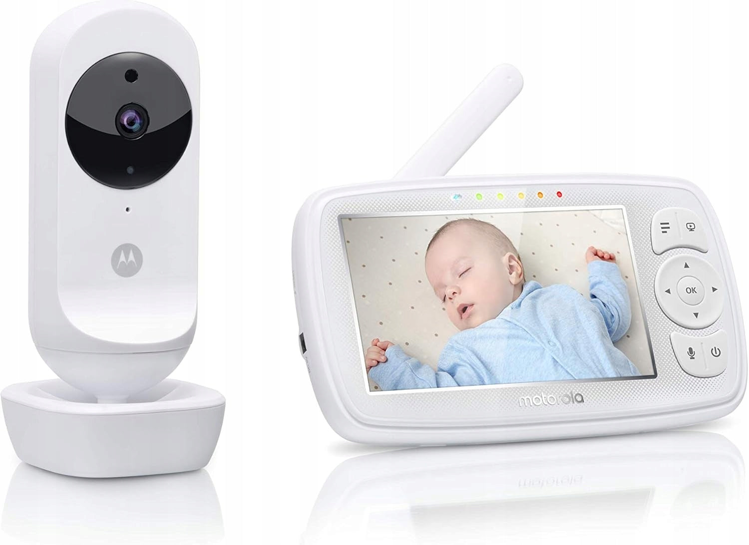 BABY MONITOR MOTOROLA WITH BABY HD VIDEO CAMERA WHITE VM44 WHITE Batteries included no