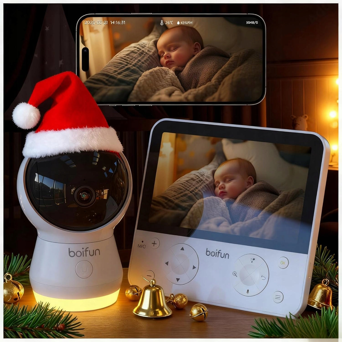 BABY MONITOR WITH CAMERA 5G WIFI ROTATING 4MP MONITOR LCD 5.5" 4XZOOM
