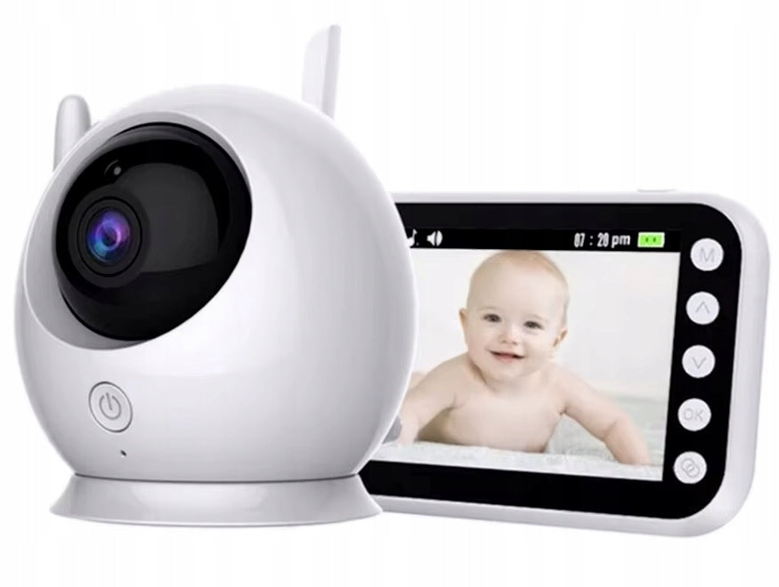 BABY MONITOR WITH CAMERA ABM100S LCD Display Night Mode White