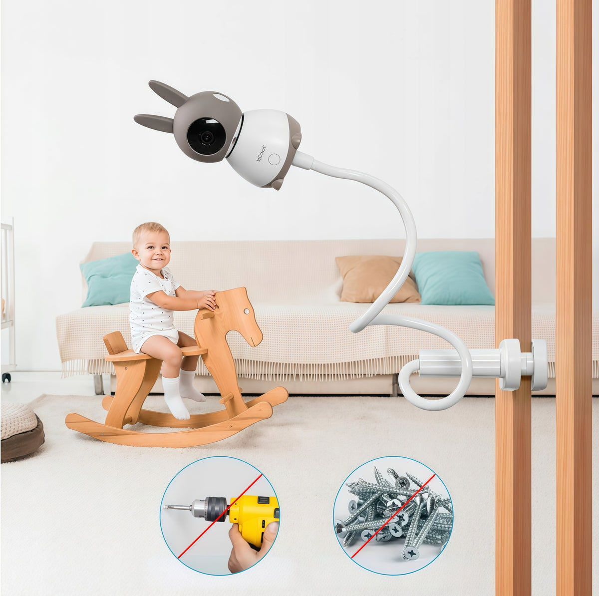 BABY MONITORING HOLDER, 80CM, FLEXIBLE Manufacturer code Uchwyt do monitora dziecięcego, śruba 1/4
