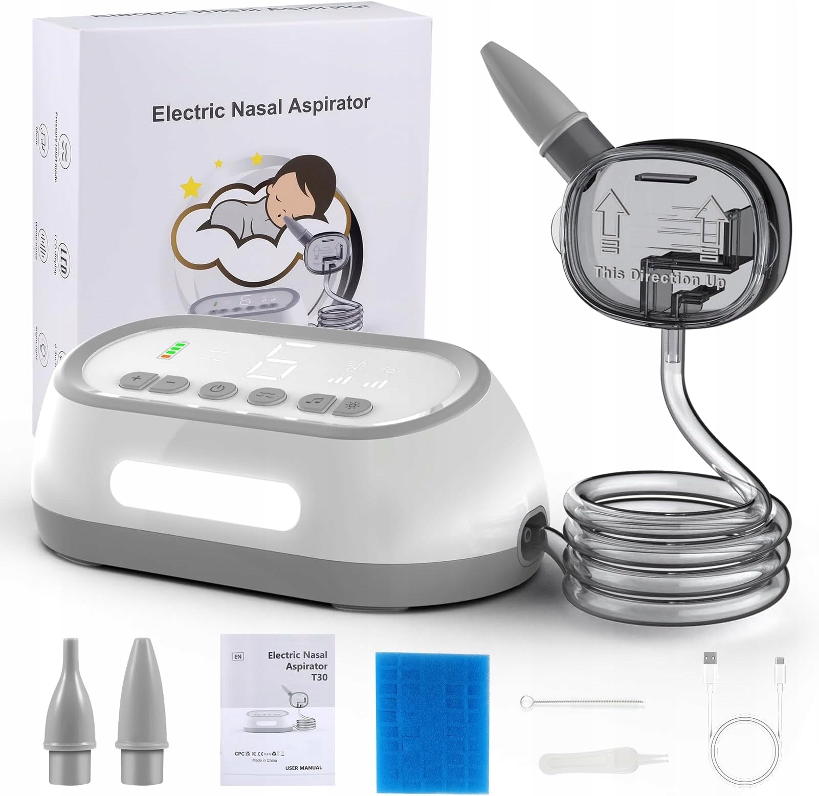 BABY NASAL ASPIRATOR 6 LEVELS ELECTRIC EXTENDED