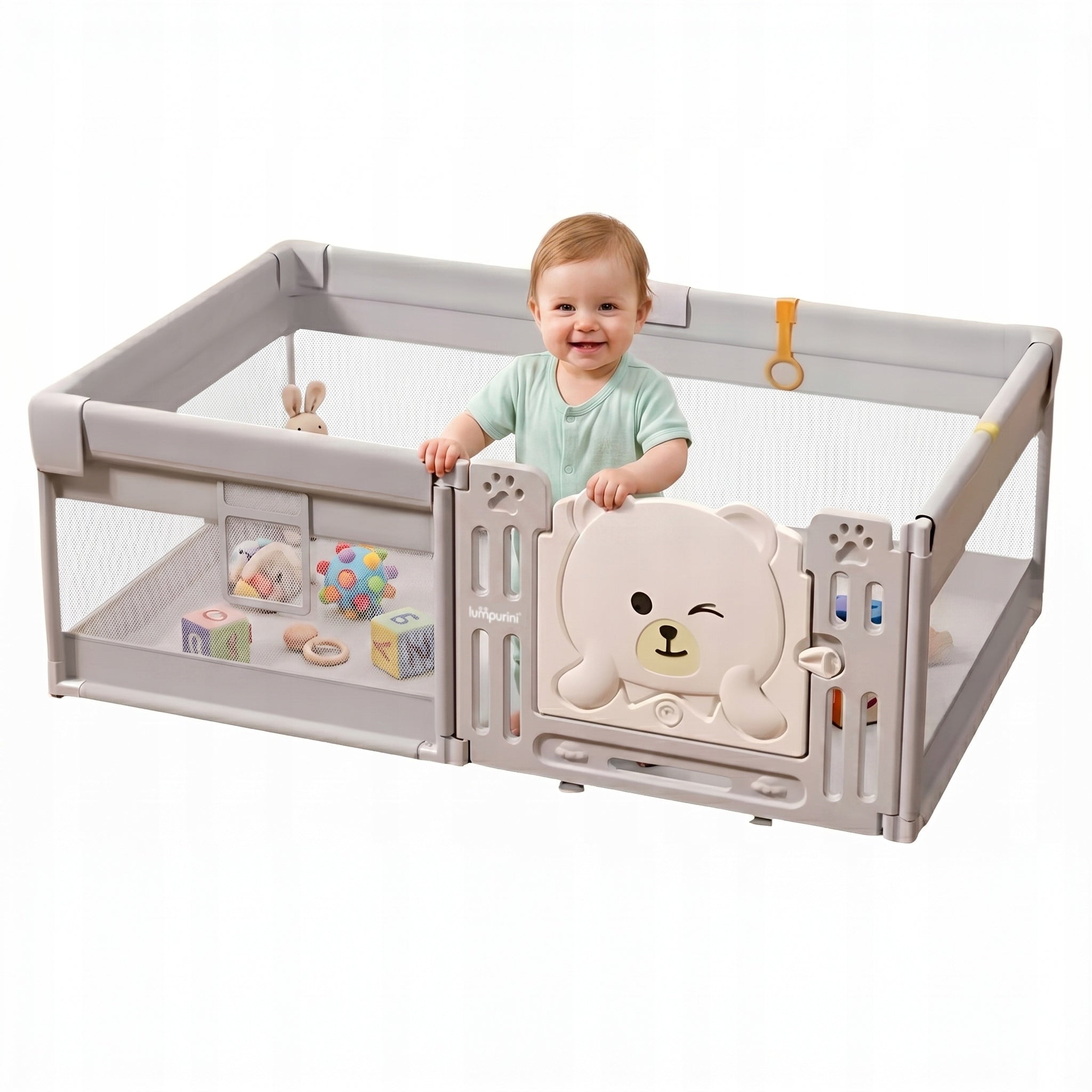 BABY PLAYPEN 120X180 SAFE POOL SQUARE TOYS WITH DOOR