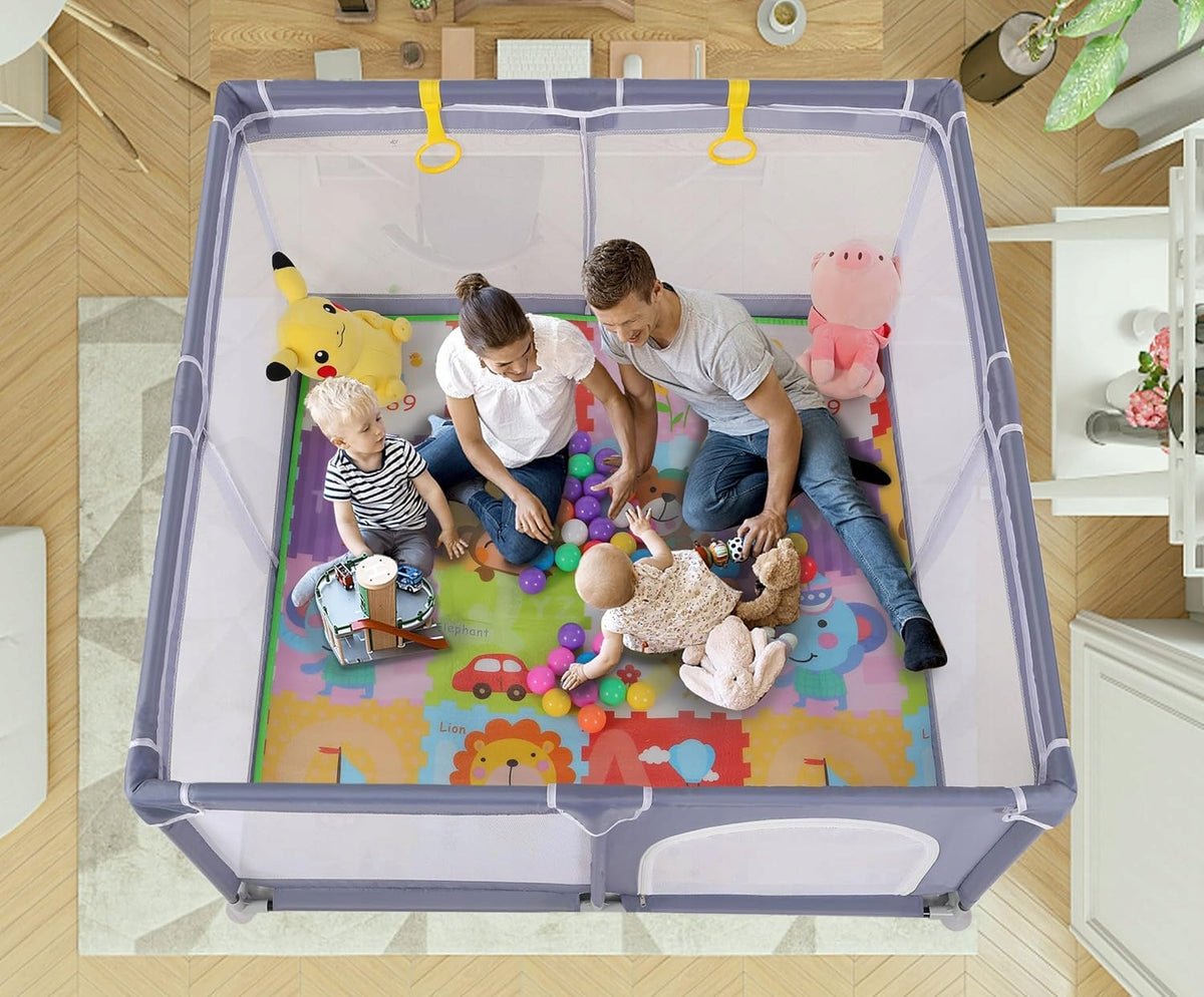 BABY PLAYPEN FOLDING 127x127CM GREY Manufacturer code 5907092750644