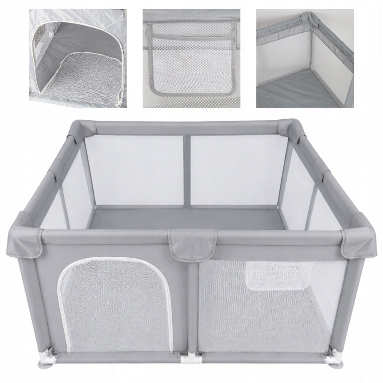 BABY PLAYPEN FOLDING SQUARE TOYS DRY POOL 120X120 GREY Manufacturer code 5903039779723