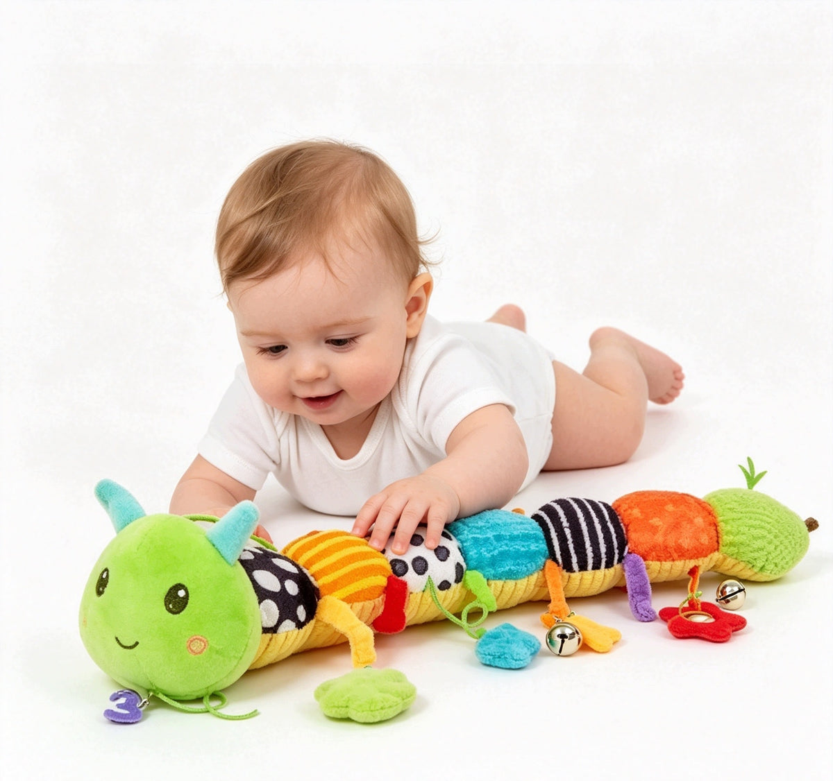 BABY SENSORY TOY MUSICAL CATERPILLAR PLUSH ANTI-STRESS
