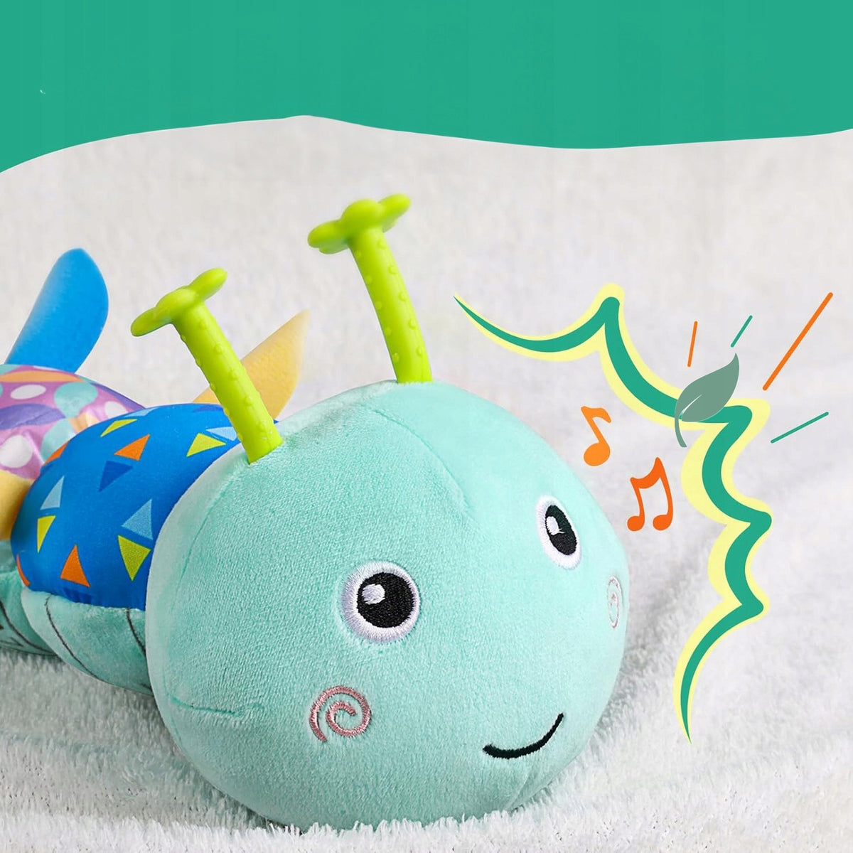 BABY SENSORY TOY MUSICAL PLUSH ANTI-STRESS CATERPILLAR Brand no brand