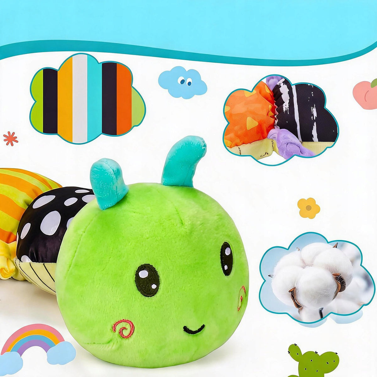 BABY SENSORY TOY MUSICAL PLUSH ANTI-STRESS GIFT Packaging status original