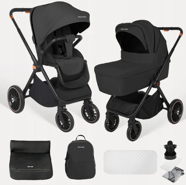 BABY STROLLER 2 IN 1 BABY STROLLER BLACK VOYAGE