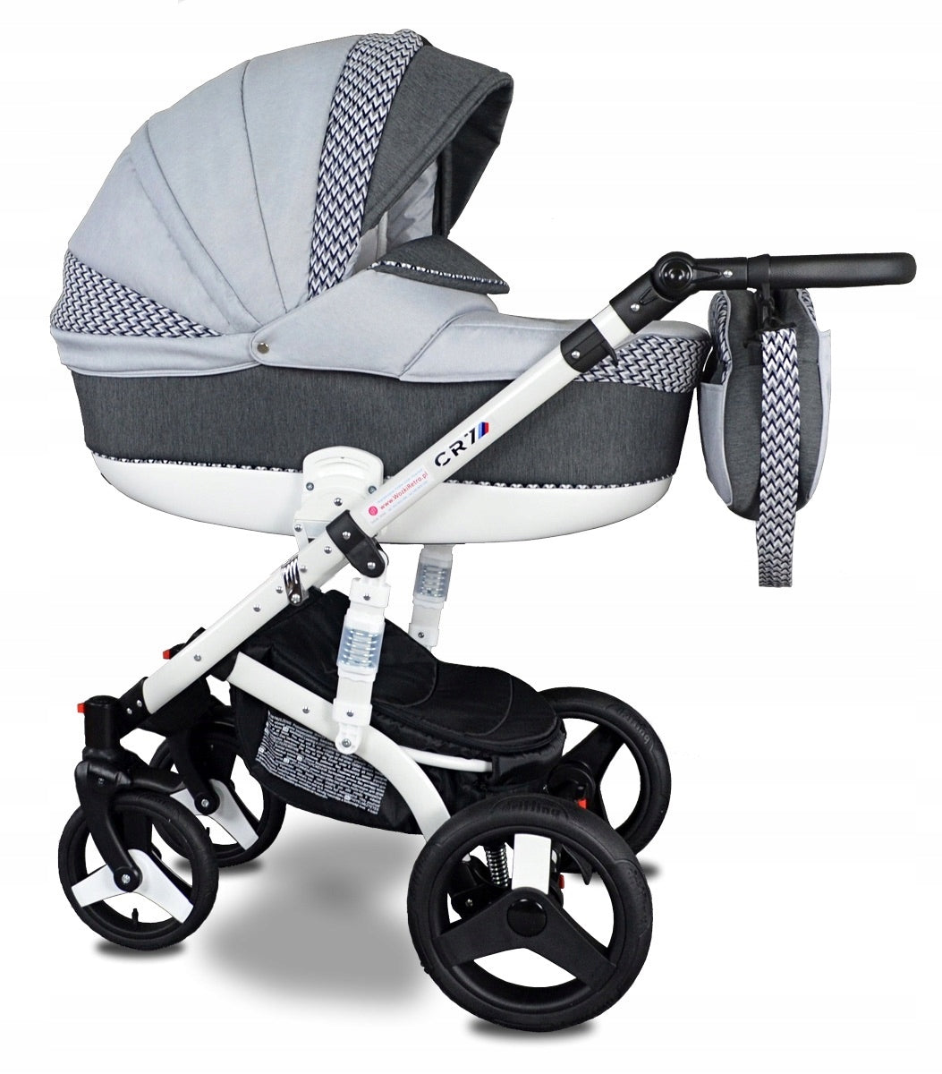 BABY STROLLER 3IN1 CR7 MULTIFUNCTIONAL Deep Stroller Seat + Accessories