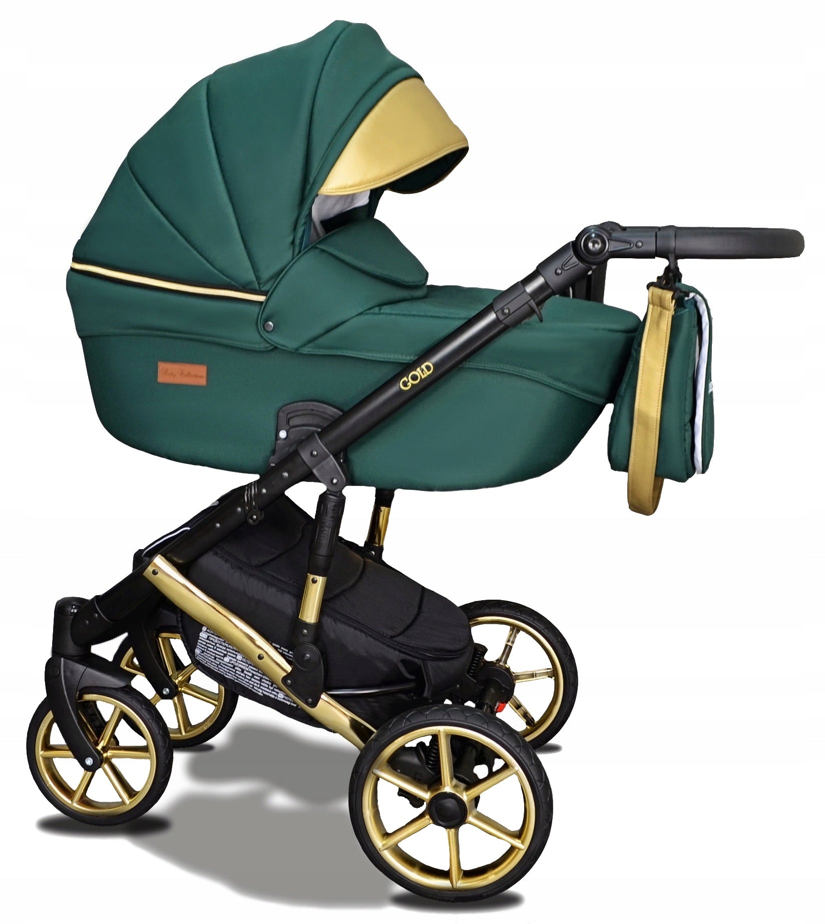 BABY STROLLER 3in1 PREMIUM Gold Student Gold Multifunctional + Accessories + Manufacturer code 5903631220036