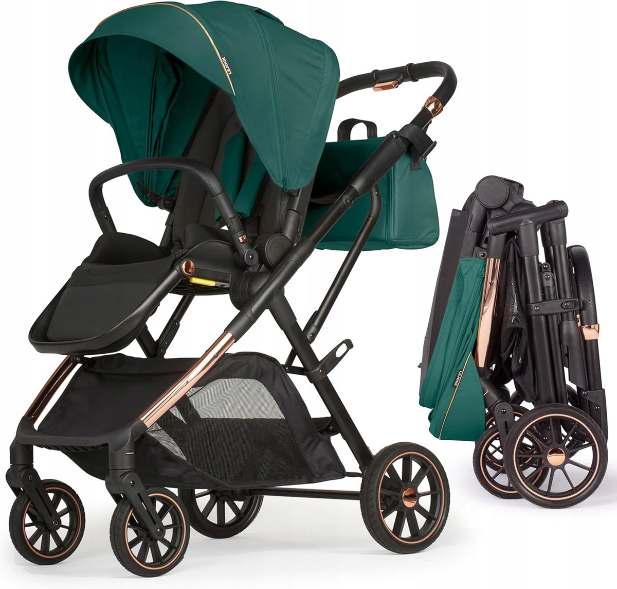 BABY STROLLER LEJOUX+ GREEN COMFORTABLE FUNCTIONAL