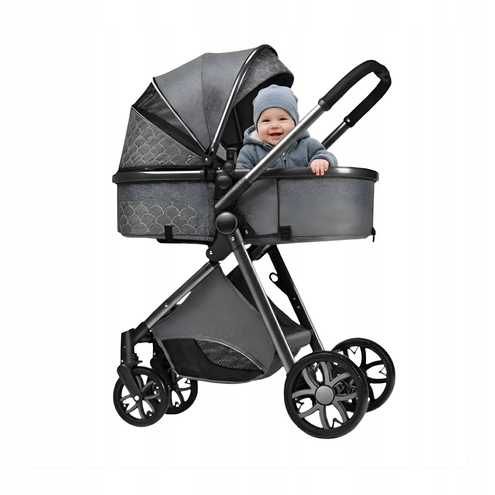 BABY STROLLER MULTIFUNCTIONAL GREY 3IN1 Manufacturer code 739L