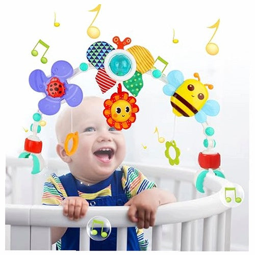 BABY STROLLER PLAY BOW SENSORY RATTLE FOR KIDS GIFT