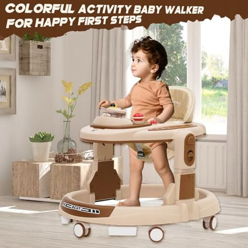BABY WALKER 4 LEVEL MUSICAL ADJUSTMENT EDUCATIONAL TOYS Color multicolor