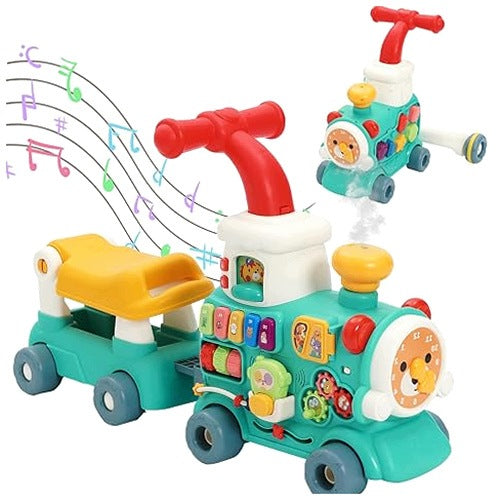 BABY WALKER 5 IN 1 TRAIN WOODEN MUSIC FOR LEARNING TO WALK