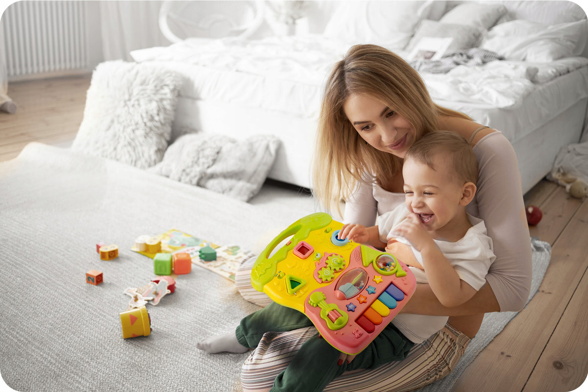 BABY WALKER PUSHER INTERACTIVE EDUCATIONAL BOARD FOR KIDS 2in1 Color multicolor