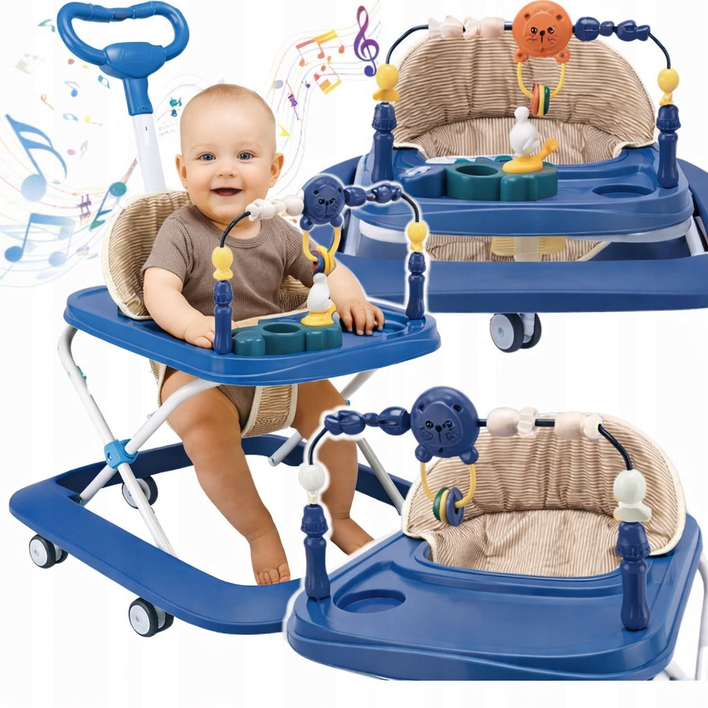 BABY WALKER PUSHER RIDE-ON FOLDING 3IN1 NTERACTIVE WITH SOUND Manufacturer code CHODZIK  DLA DZIECI Z PCHACZEM KOLORY