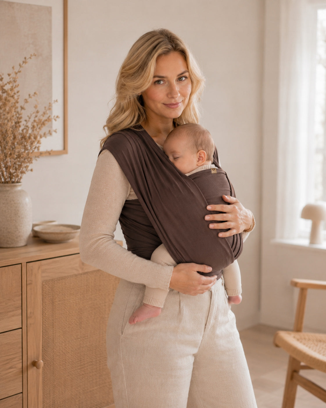 BABY WEARING SCARF ELASTIC COTTON SOFT 55x500cm ZAFFIRO Packaging status original