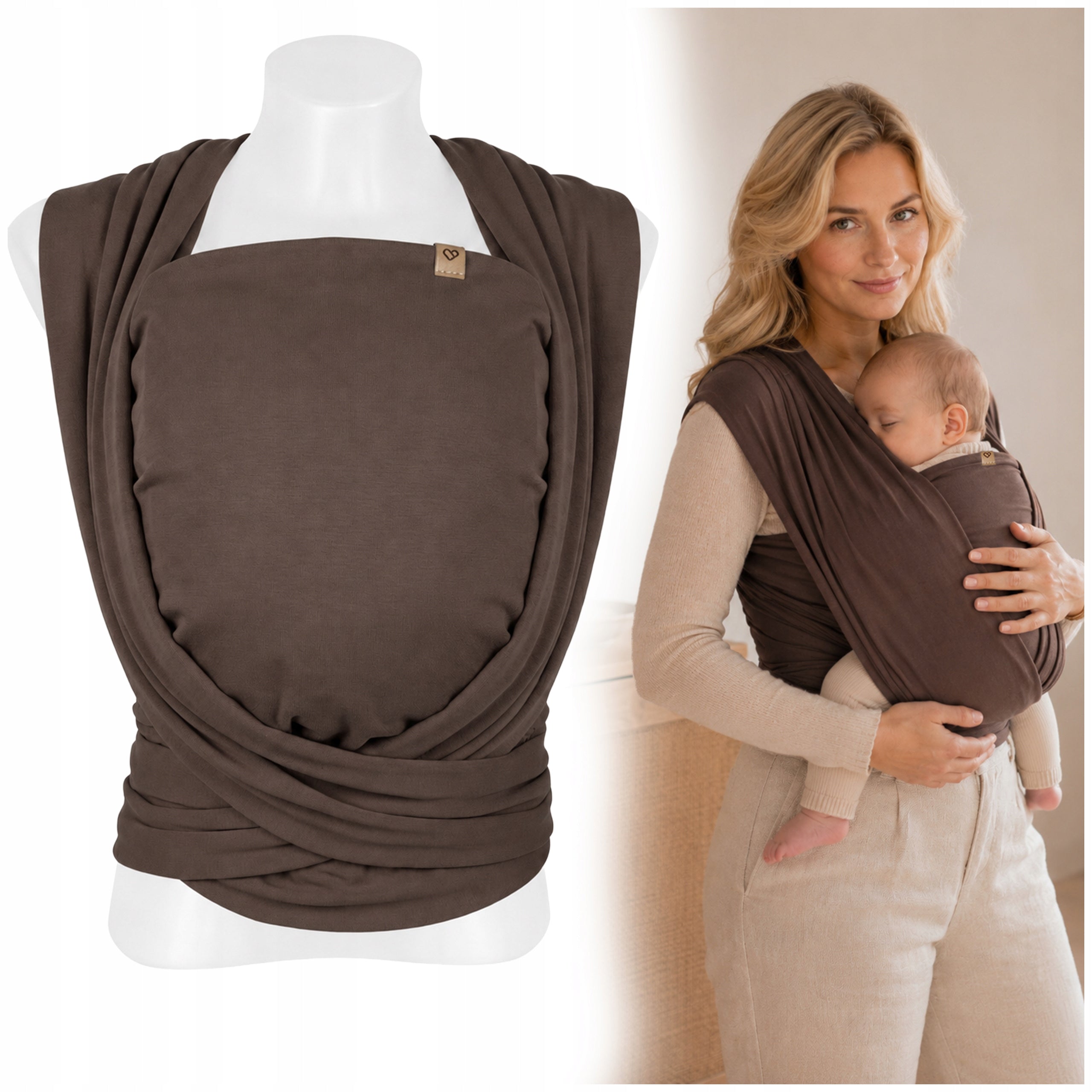 BABY WEARING SCARF ELASTIC COTTON SOFT 55x500cm ZAFFIRO