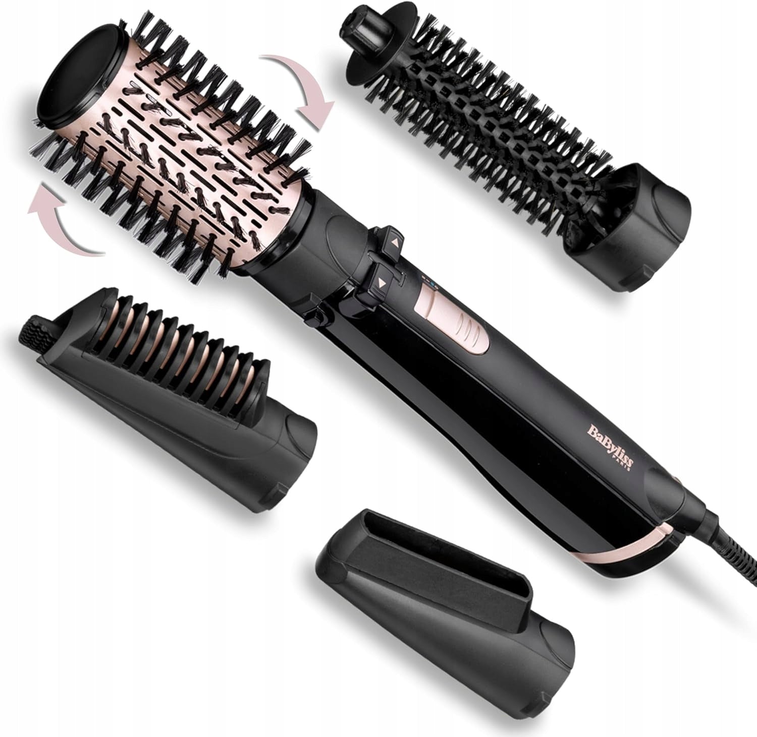 BABYLISS HAIR DRYER BRUSH 1000W 4 OVERLAYS IONIZATION HAIR